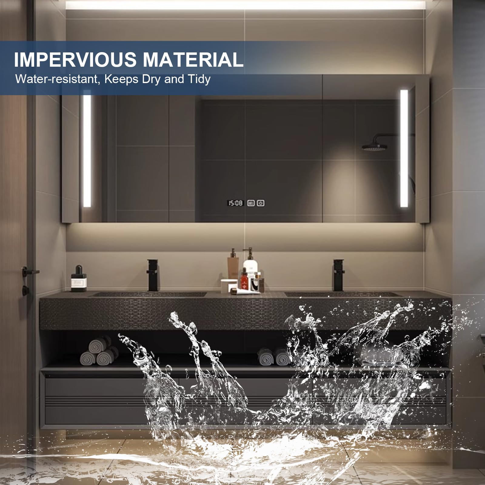 Amazon.com: TIZAZO 72IN Bathroom Vanity with Double Sink