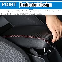 Vista 107 de Great-luck Leather Center Console Cover Armrest Pad,Protector Armrest Box Cover Accessories Keep Your Armrest in a More Comfortable Feeling(black