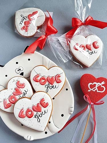 Miniatura 4 de Juego de 5 cortadores de galletas con forma de corazón de 4 pulgadas, 3 25 pulgadas, 2 34 pulgadas, 2 15 pulgadas, 1 58 pulgadas