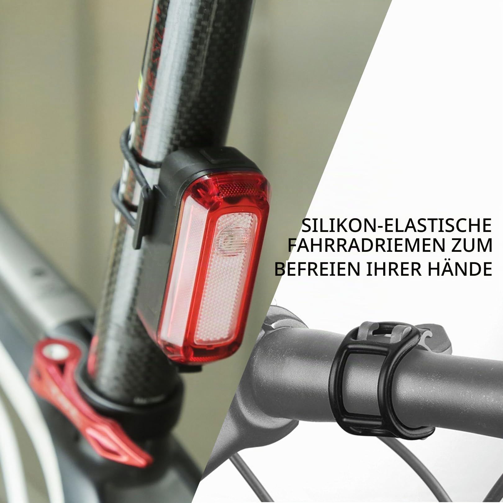 Oykrueats 20 Stück Fahrradlicht Gummiband,Fahrradlicht Halterung Gummi,Fahrrad Silikonband Stretch,Ersatz Halterung Fahrradlicht Gummiringe,für LED Fahrradlicht,Taschenlampe,MTB Lenkstangen-Halterung Sport & Freizeit