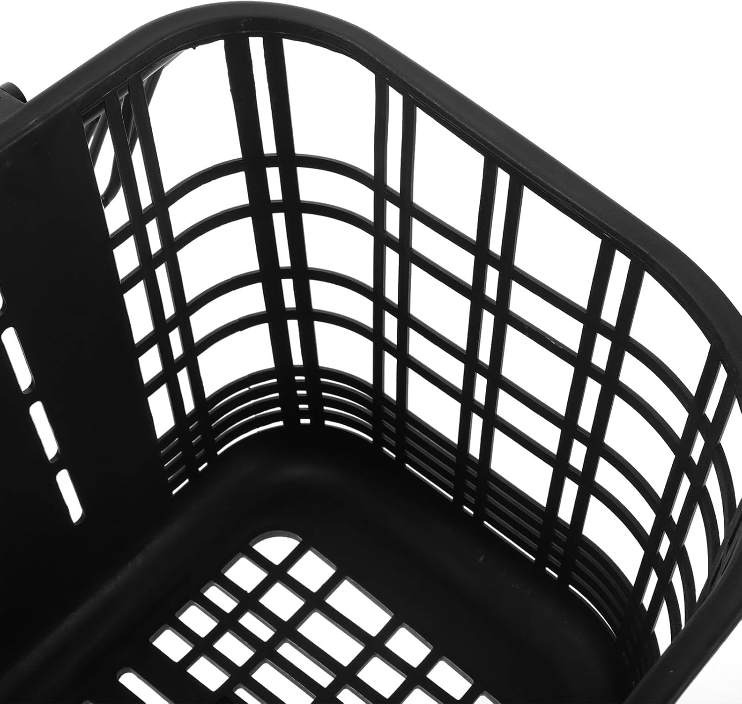 Detachable Sturdy Plastic Bike Basket with Cover Front Bicycle Basket for Electric Bikes and Scooters Multipurpose Grocery and Cycling Storage Black