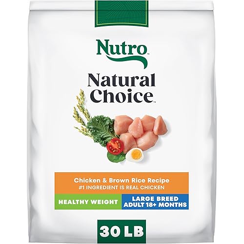Nutro Natural Choice Chicken & Brown Rice Adult Large Breed Healthy Weight Dog Food Recipe, 30 lb. Bag