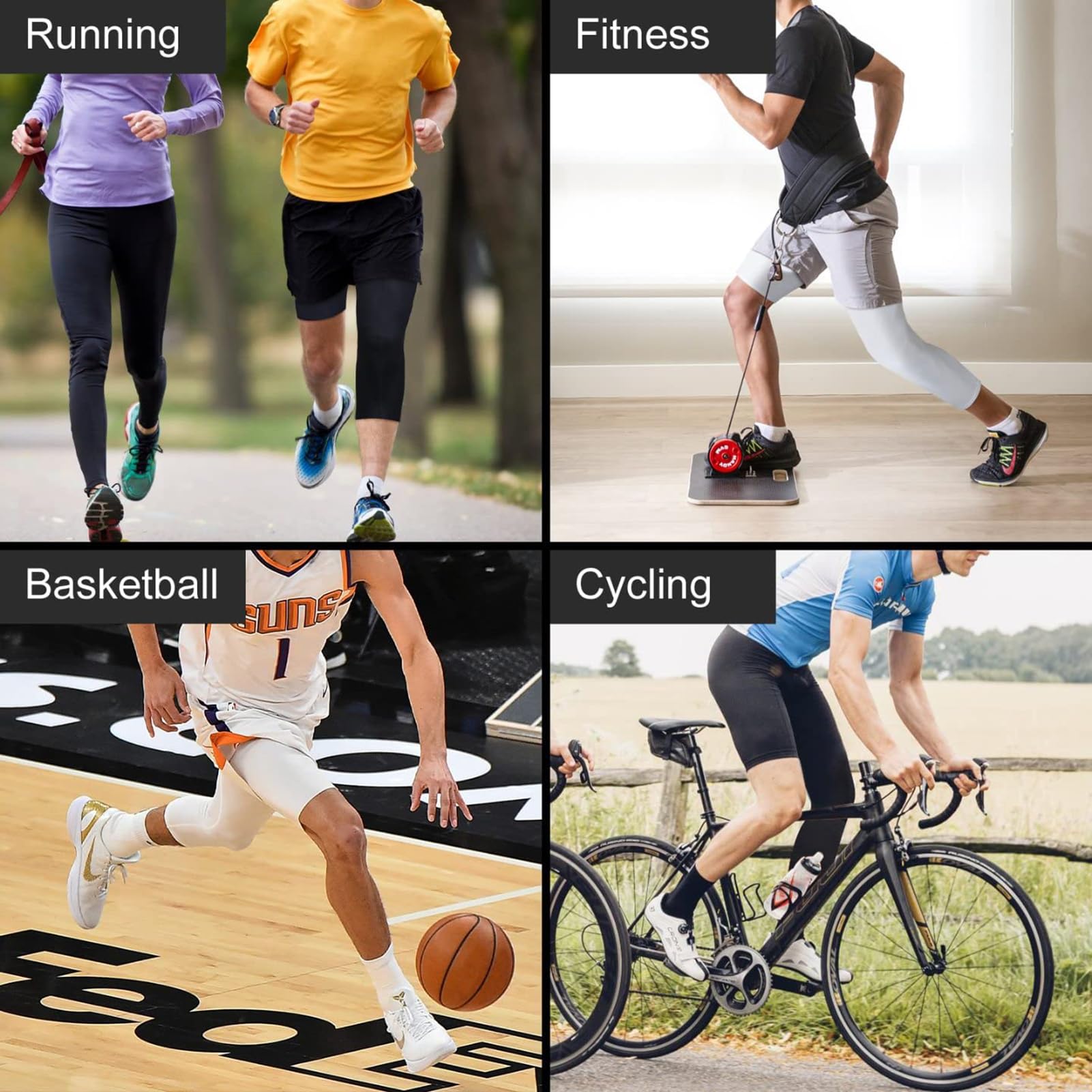 Pantalones de Compresión para Hombre, Mallas Deporte 3/4, Tejido de Secado Rápido, Running, Fitness