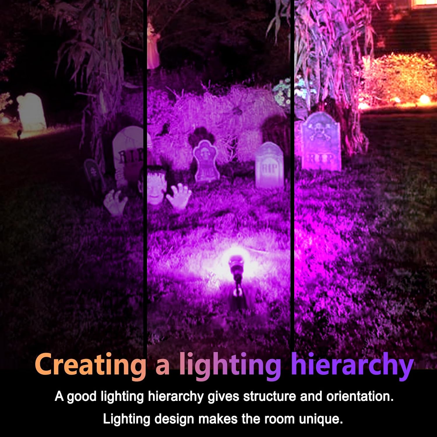 PAR38 Flood Purple Light Bulbs,4 Pack Dimmable,E26 Base Purple Flood Light Outoor(20W Replace to 200W),Halloween Light Bulb for Outside,Christmas,Holiday Lighting