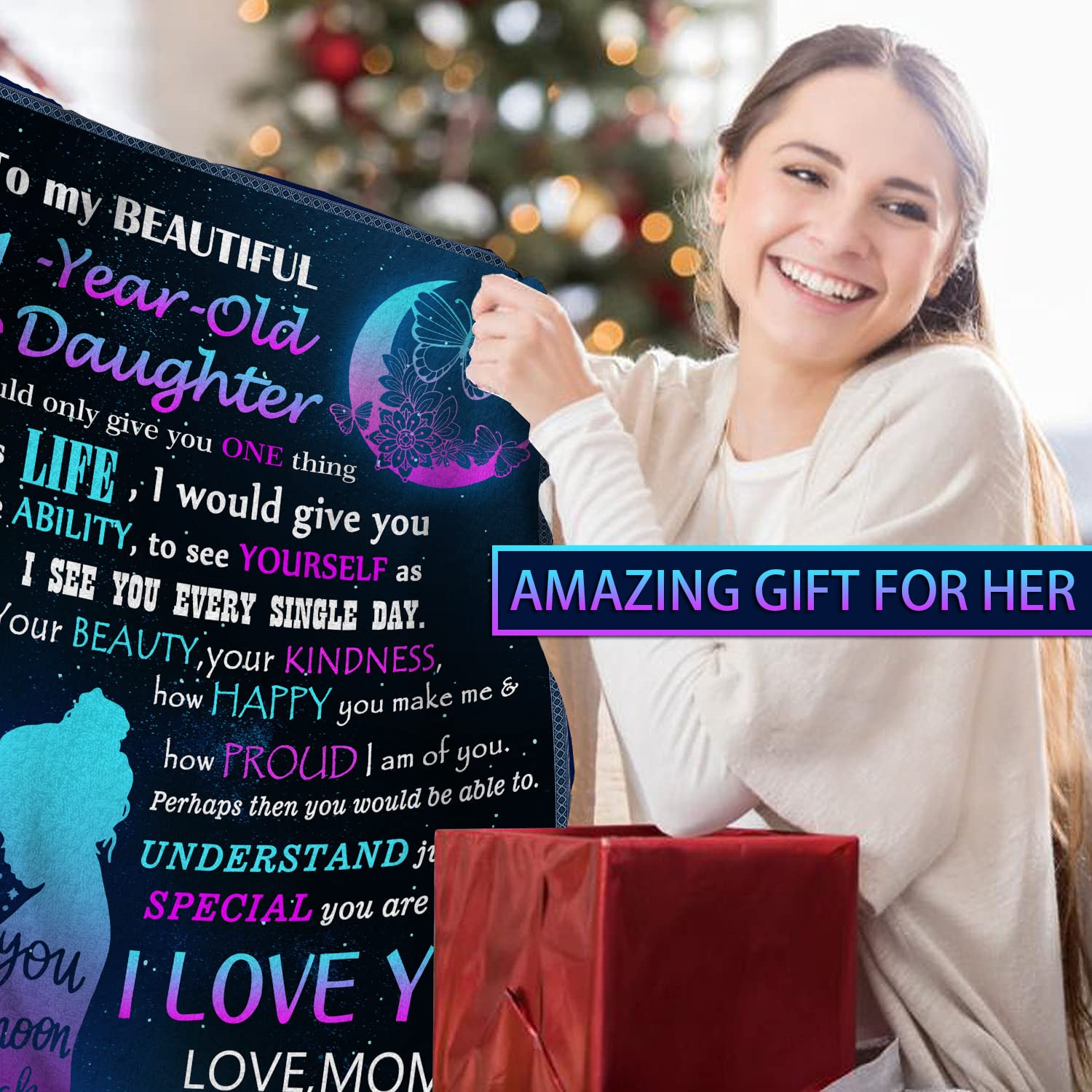 21. Geburtstagsdecke Für Sie – 152 X 128 Cm, Weiches Flanell, Perfektes Geschenk Mit Persönlicher Note