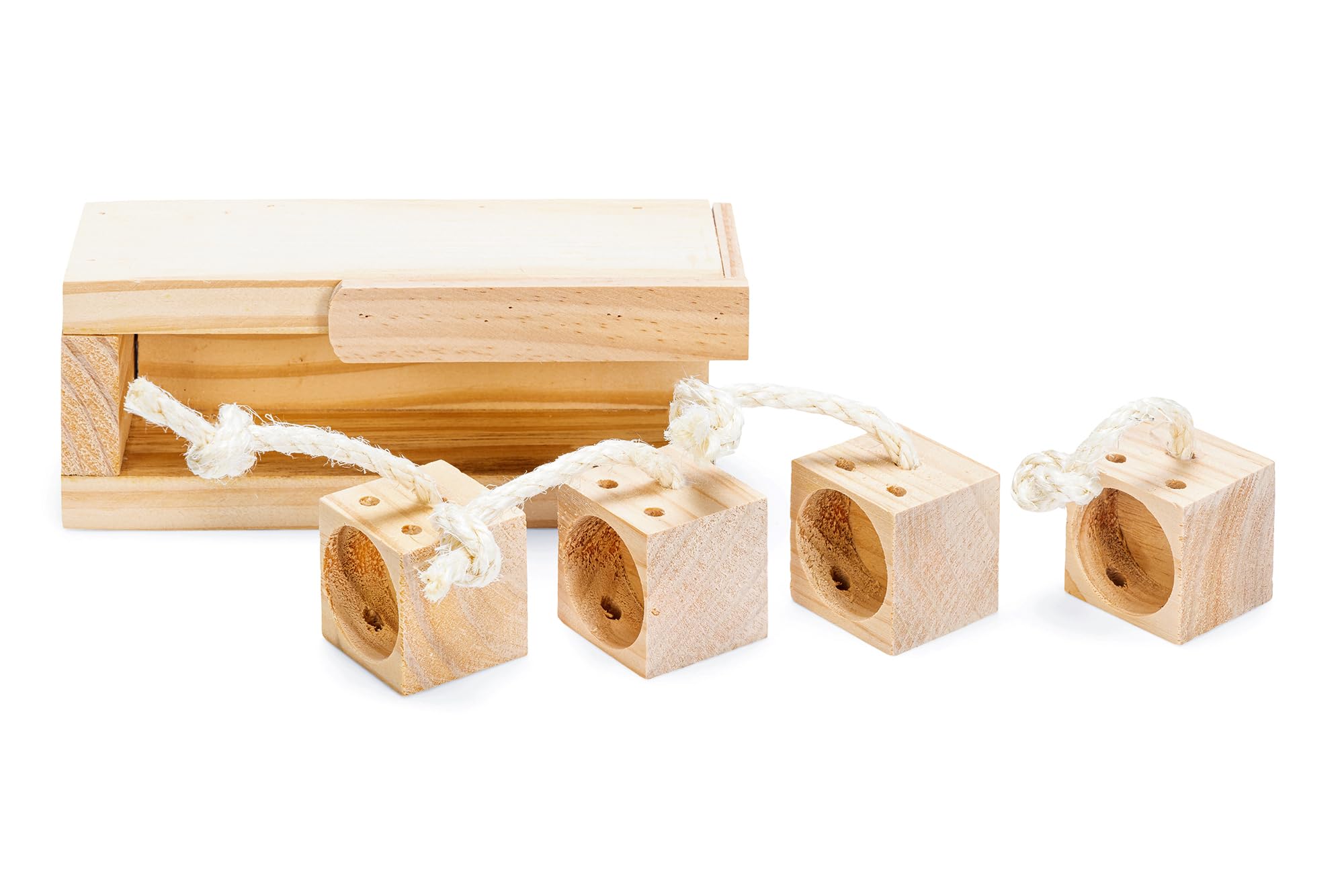 Karlie Rody Brain Train Cube, 4 klocki dł.: 21,5 cm szer.: 8,5 cm wys.: 7,5 cm naturalny