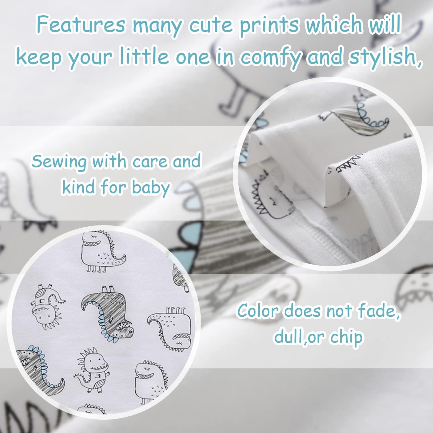 Zanie Kids Baby Toddler Pajamas for Girl and Boy Sleepwear Summer Pja Homewear Cotton - Image 5