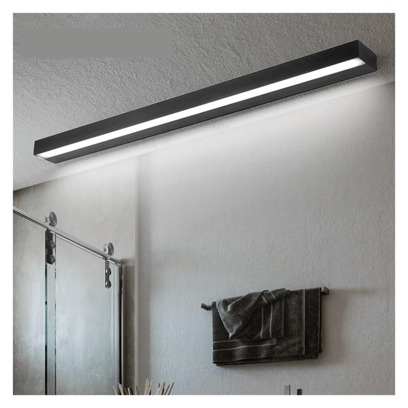 Luce Per Quadri Senza Filo, Lampada a LED con faro moderno a specchio, lampada da parete for bagno impermeabile in alluminio spazzolato, for corridoio, luce for comò(Silver,COOL WHITE_40CM 9W)