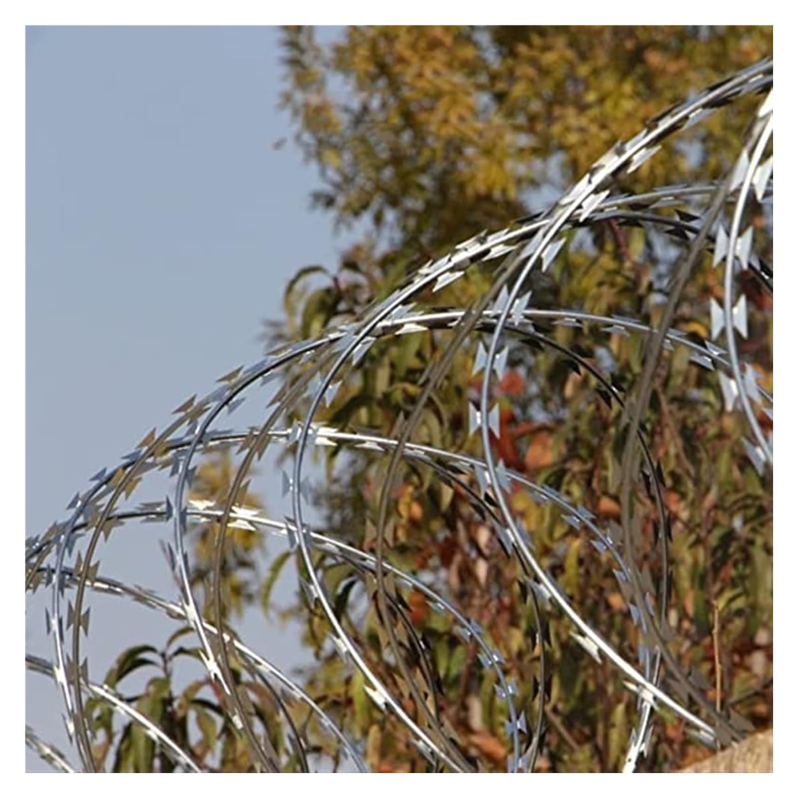 Alambres de afeitar, Alambre de púas, Alambre de púas de 33 pies por rollo, cerca de acero galvanizado for jardín al aire libre y granja