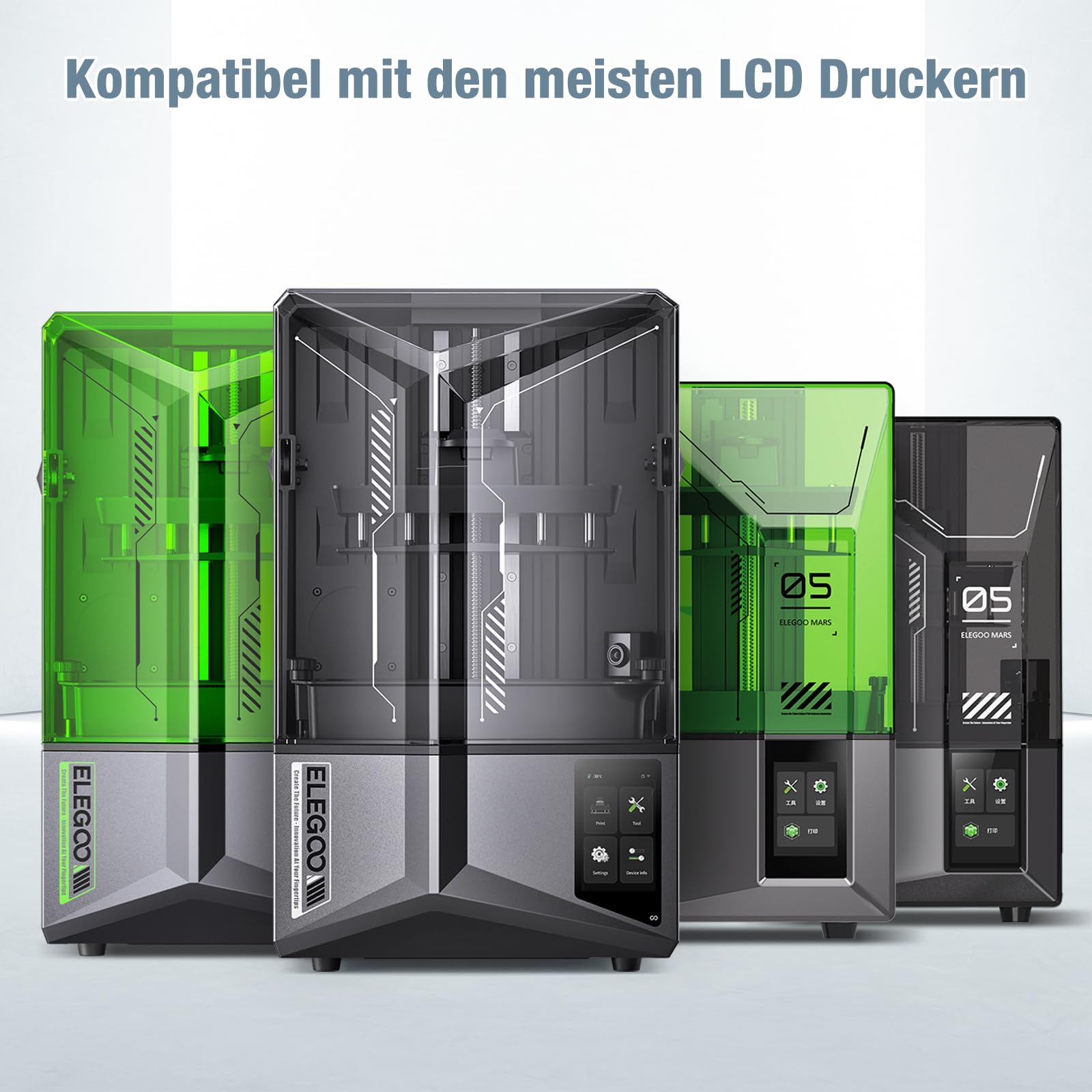 ELEGOO Żywica LCD UV do drukarki 3D, 405nm standardowa żywica fotopolimerowa dla drukarek LCD/DLP 3D, małe kurczenie, wysoka dokładność 2 kg, przezroczysta