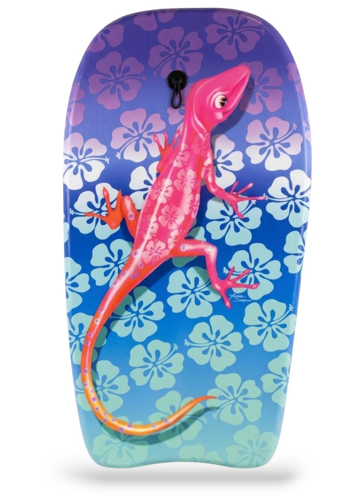 PaulStore 33" / 41" Boogie Board for Beach & Surf - Premium Bodyboard with Included Leash & Swim Float (Lizard 41")
