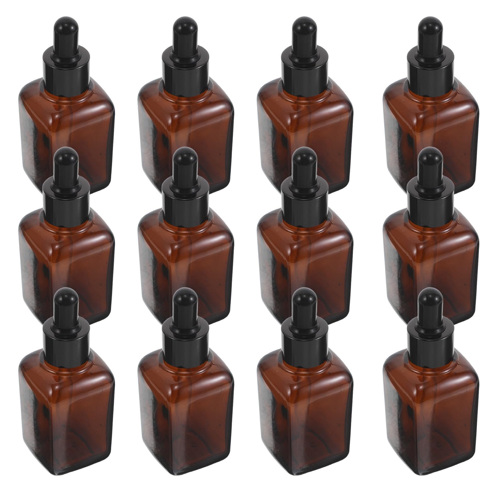 ABOOFAN Vidrio Ámbar Frasco Cuentagotas Cuadrado 30ml 20 Piezas