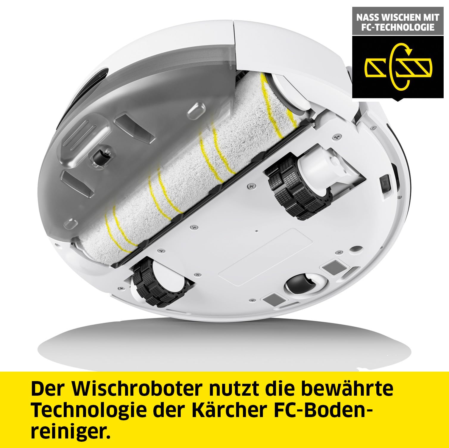 Kärcher RCF 3 robot mopujący do podłóg twardych, inteligentne sterowanie za pomocą aplikacji, nawigacja laserowa LiDAR, mapowanie, wykrywanie pomieszczeń i przeszkód, czas pracy 120 min