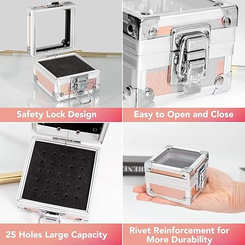 Miniatura 5 de Onism Juego de 25 brocas de uñas de carburo de tungsteno de 332 pulgadas, kit de brocas de uñas de cerámica para manicura profesional, removedor de