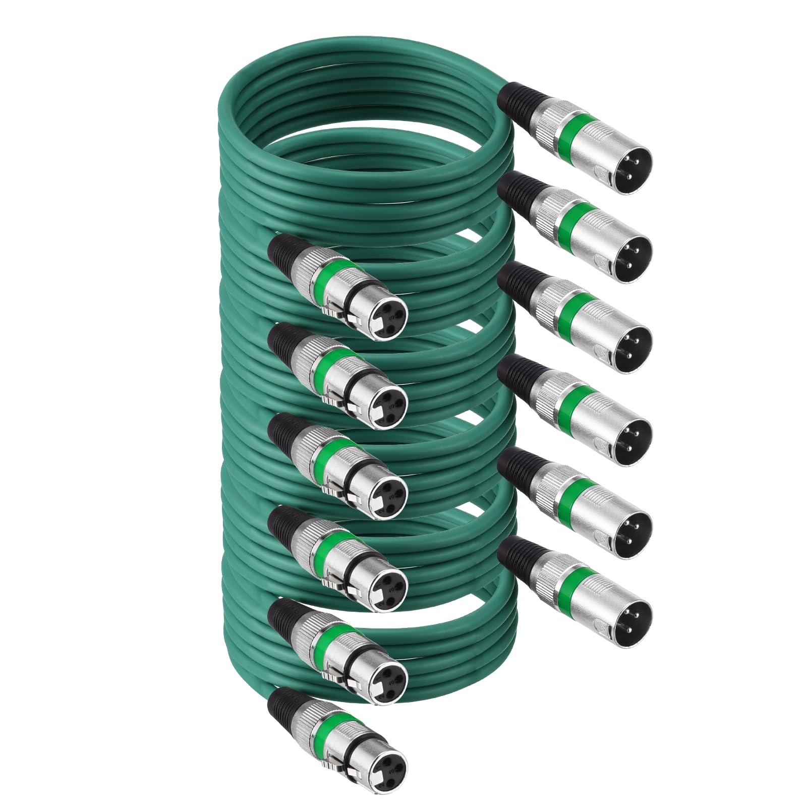 QUARKZMAN 6 Pcs Cables XLR 6.5 Ft Cable De Micrófono XLR Macho A Hembra 3 Pines Accesorios De Micrófono Balanceado Parche Altavoz Para Estudios De Grabación En Viviente Mezclador
