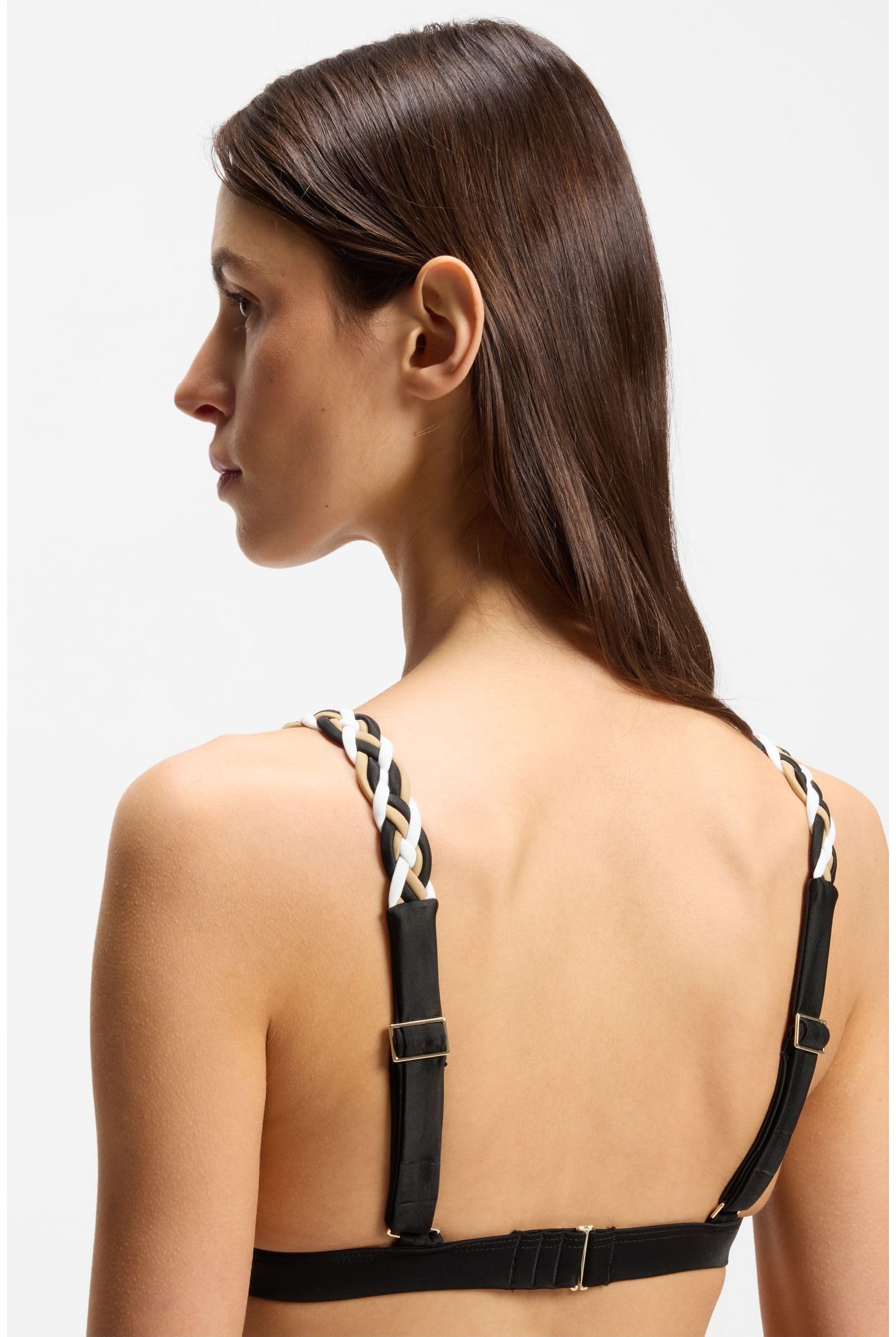HUGO BOSS Damska góra od bikini z plecionymi ramiączkami 50561291