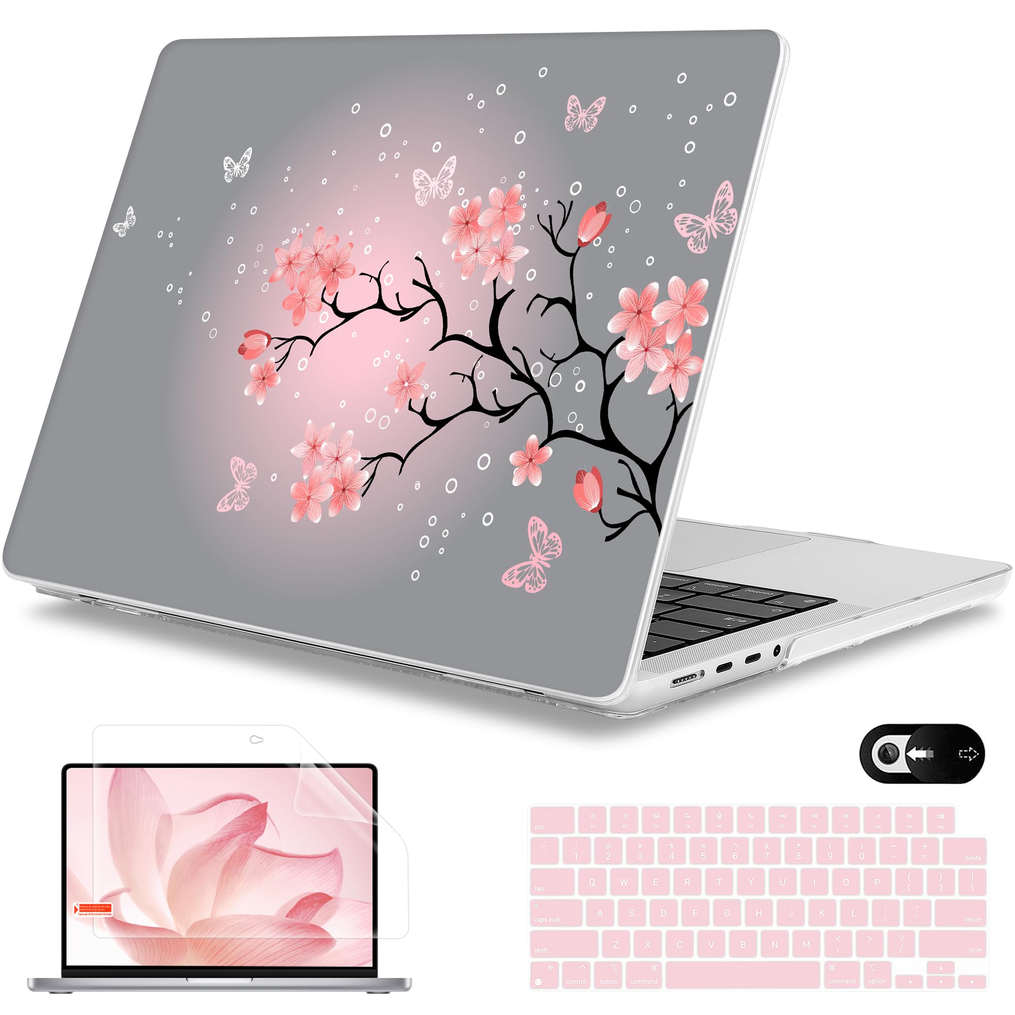 Mektron Case for M5 MacBook Pro 14 inch 2025 A3434 A3112 Fit 2024-2021 M4 A3112 A3401 A3185 M3 A2918 A2992 M2 A2779 M1 A2442 Pro/Max, Hard Shell Cover