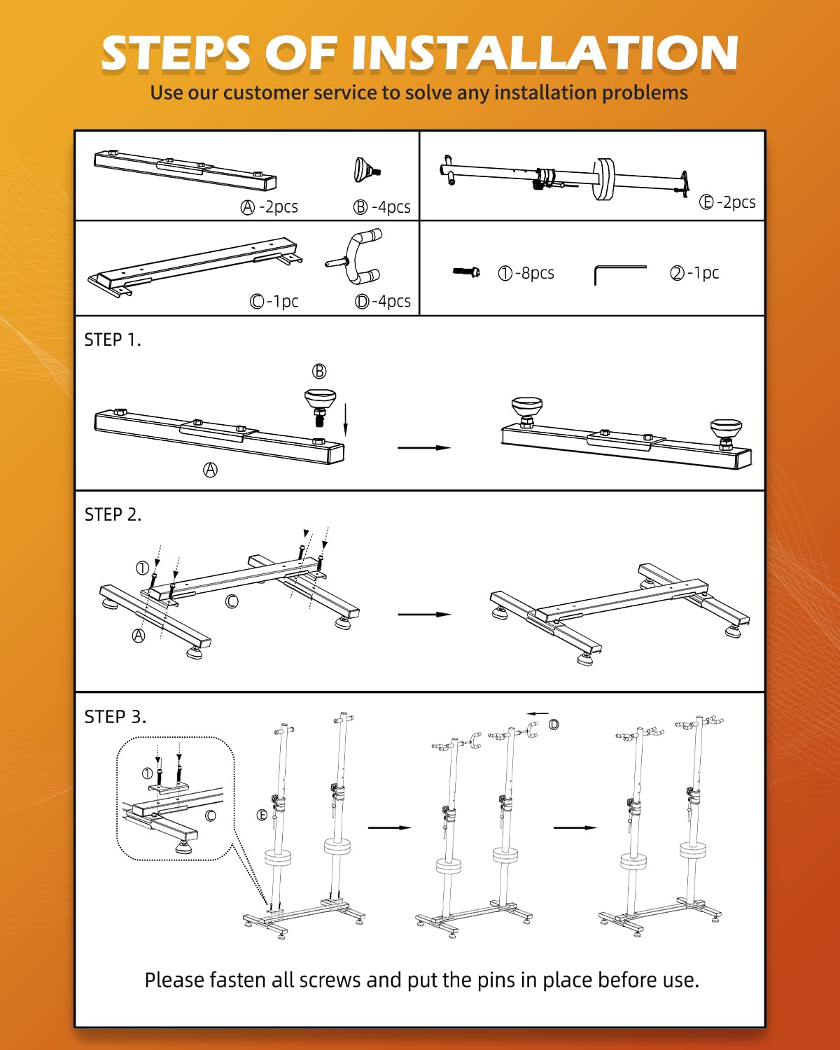 STRICH FH-S4U - Soporte para guitarra de suelo, 4 soportes ajustables para guitarras eléctricas acústicas, bajos, banjos, 4 soportes, color negro