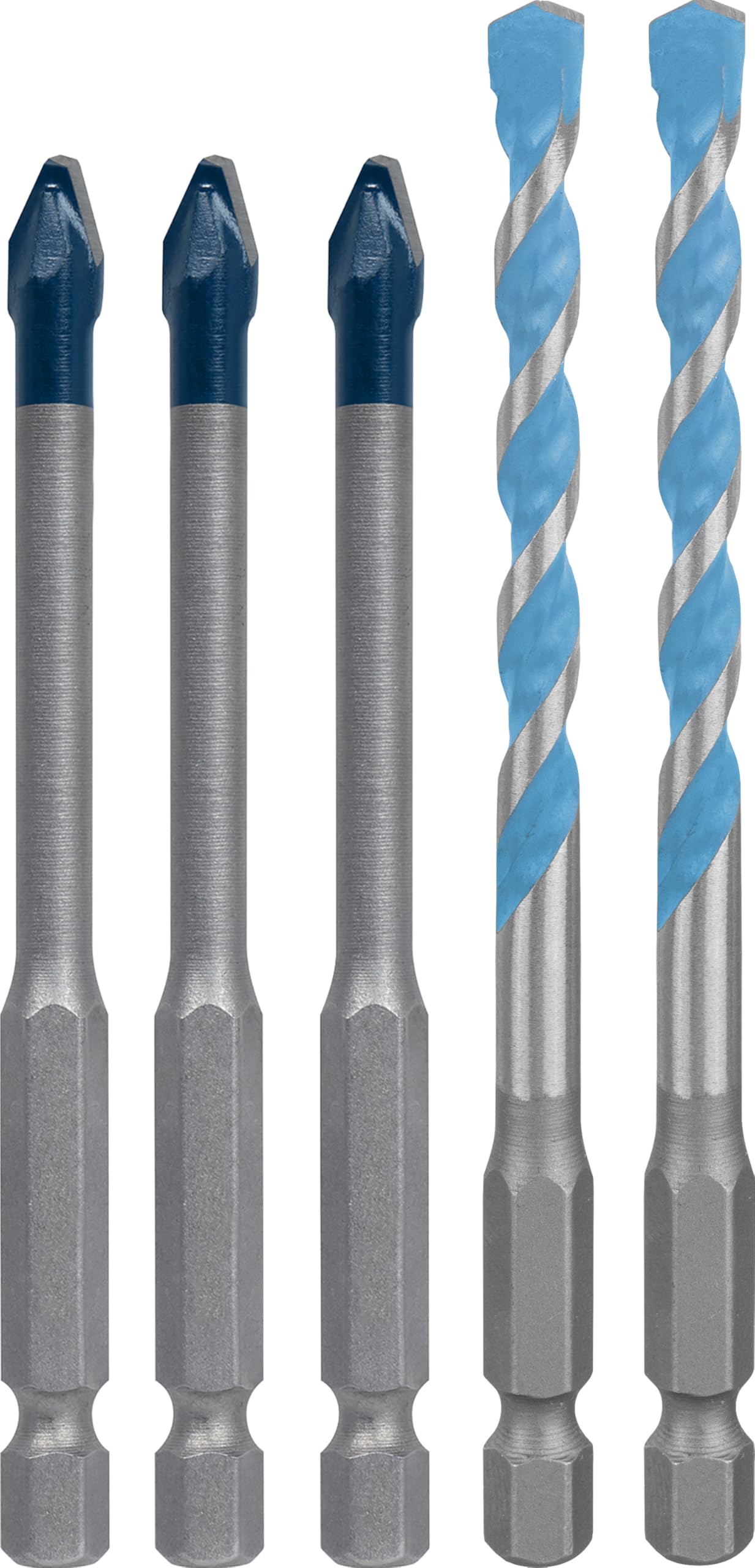 EXPERT HEX-9 Hard Ceramic & Multi Construction Drill Bit 5pc set 6mm