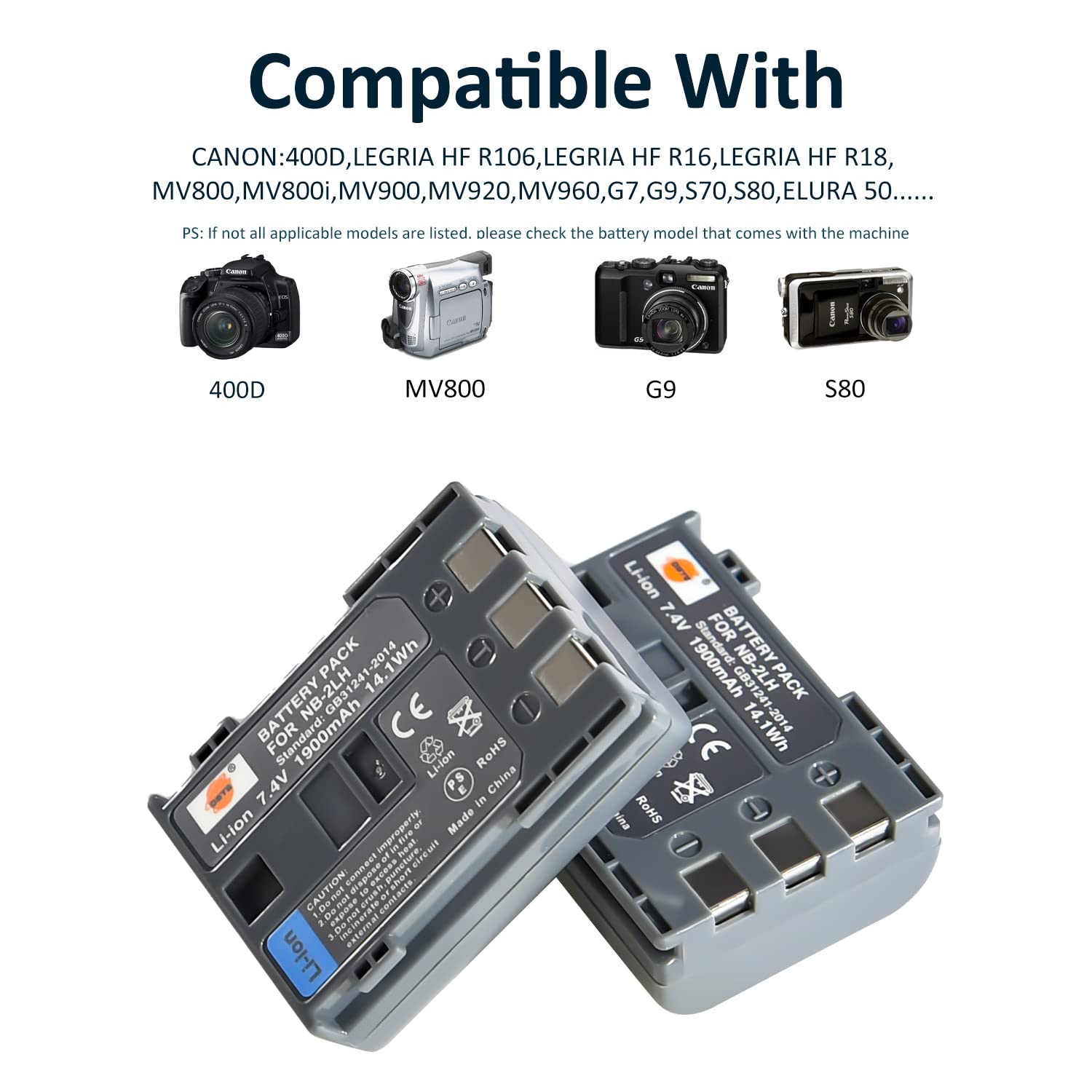 Is Ayex NB-2LH - Batteria Al Litio Compatibile Con Fotocamere/videocamere Canon Powershot A3300