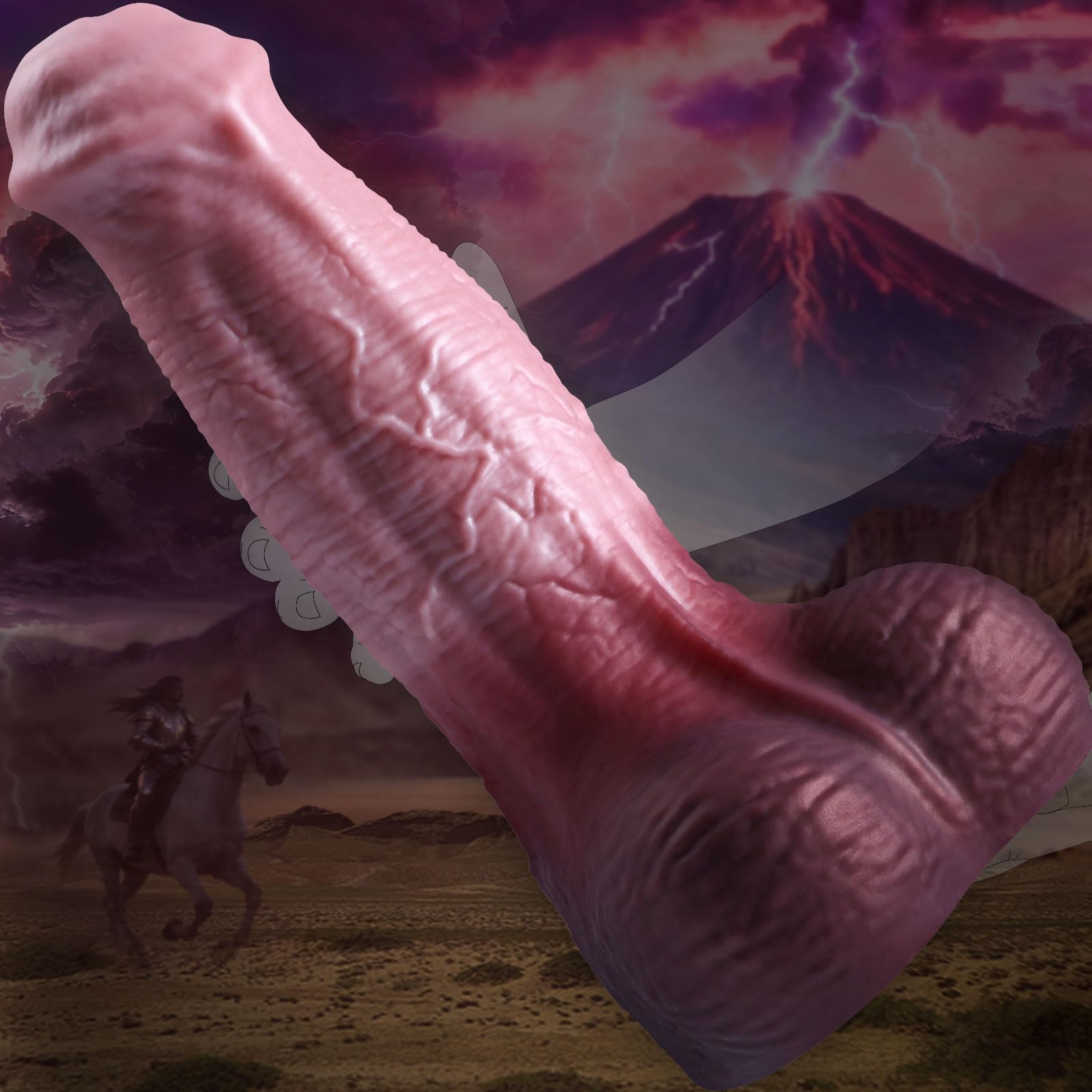 35*9,5cm Dildo XXL di Pene Cavallo Mostruoso,Dildo in Silicone con Ventosa | Spesso e Realistico , Giocattolo Sessuale Anale Extra Large e Morbido per Uomini Donne Esperti
