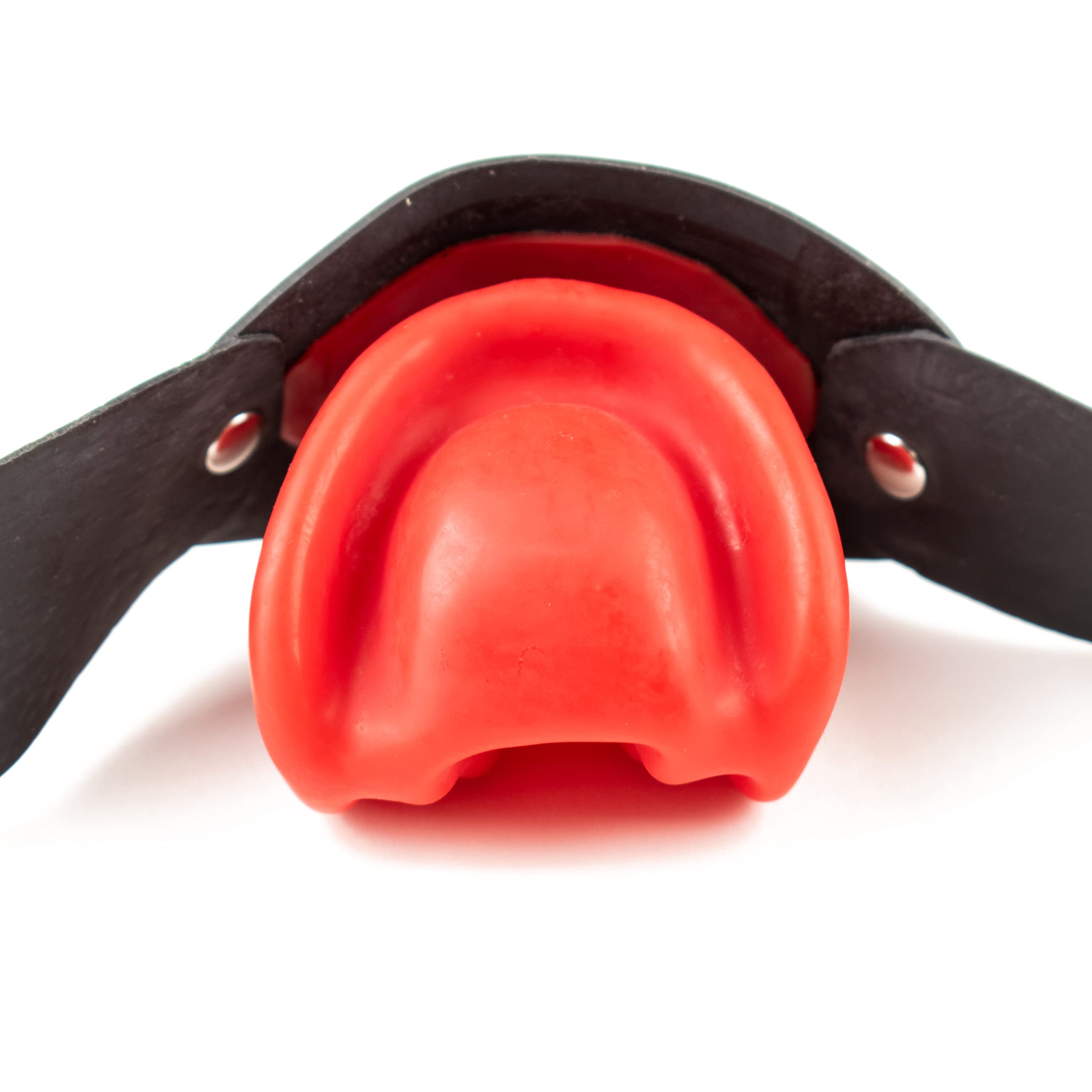 Rubberfashion Latex Knebel - Mundknebel mit Mundauskleidung - SM Gag mit Kopfband für Damen und Herren schwarz Einheitsgröße