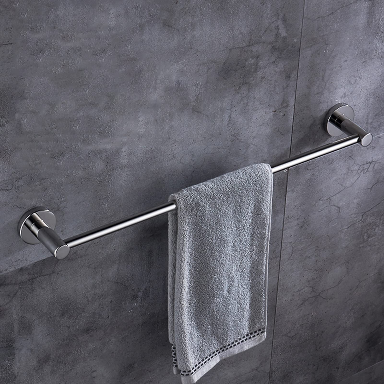 Portasciugamani in acciaio inox per bagno e cucina, di grandi dimensioni, finitura lucida, multicolore, 120 cm