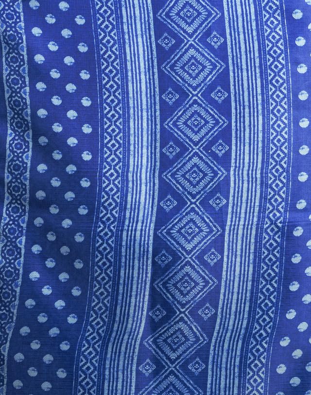 Image of SIRIL Women's Bagalpuri Silk Saree | Varli Printed Saree With Unstitched Blouse Piece