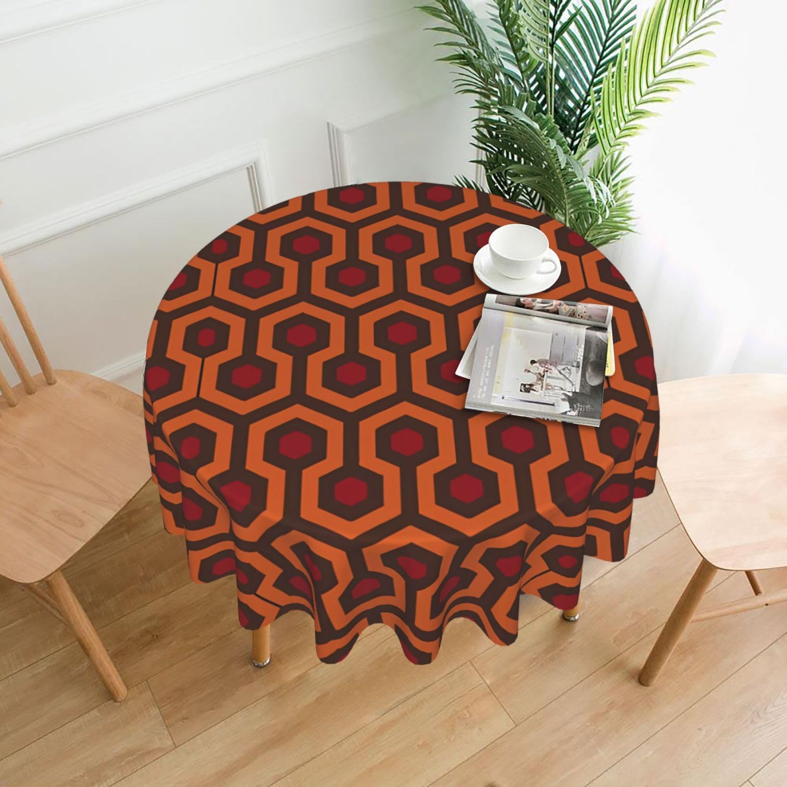 WHJSSF Shining Overlook Prints Round Decorative Tablecloth 60in - Elevate Your Dining Experience with a Stylish & Protective Table Throw