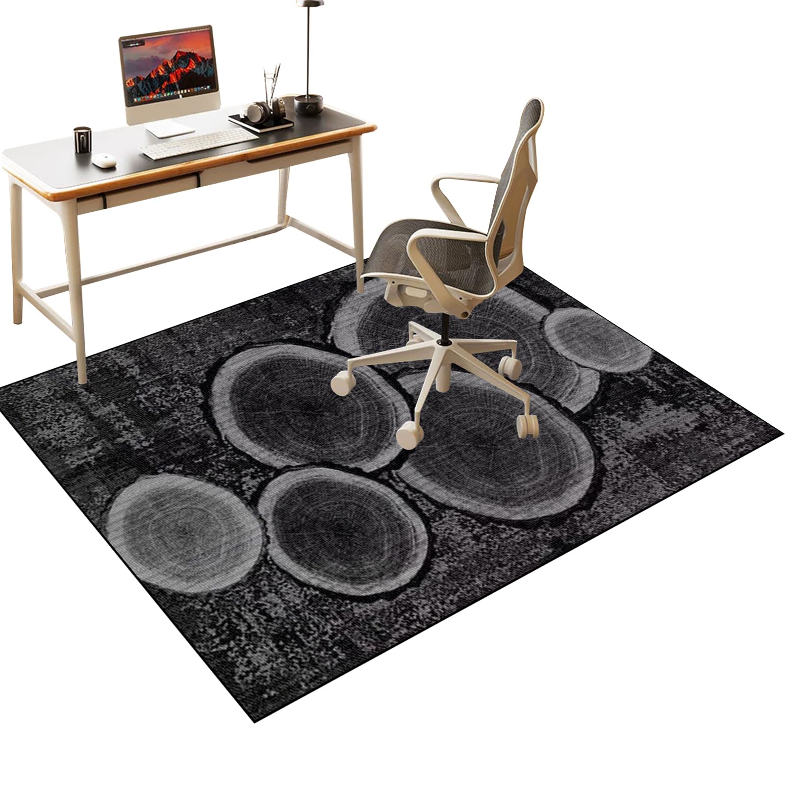 Desk Chair Mat for Carpet Floors, Office Chair Mat for Hardwood Floor, Computer Gaming Chair mat for Hard Floor, Computer Rolling Chair Mat for Home and Office Floor Protector Mat Rug 140 x 160 cm