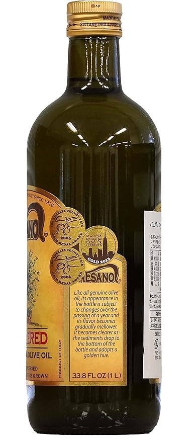 Paesano Extra Virgin Oil Olive Unfiltered 33.8 Fl Oz miniatura 4