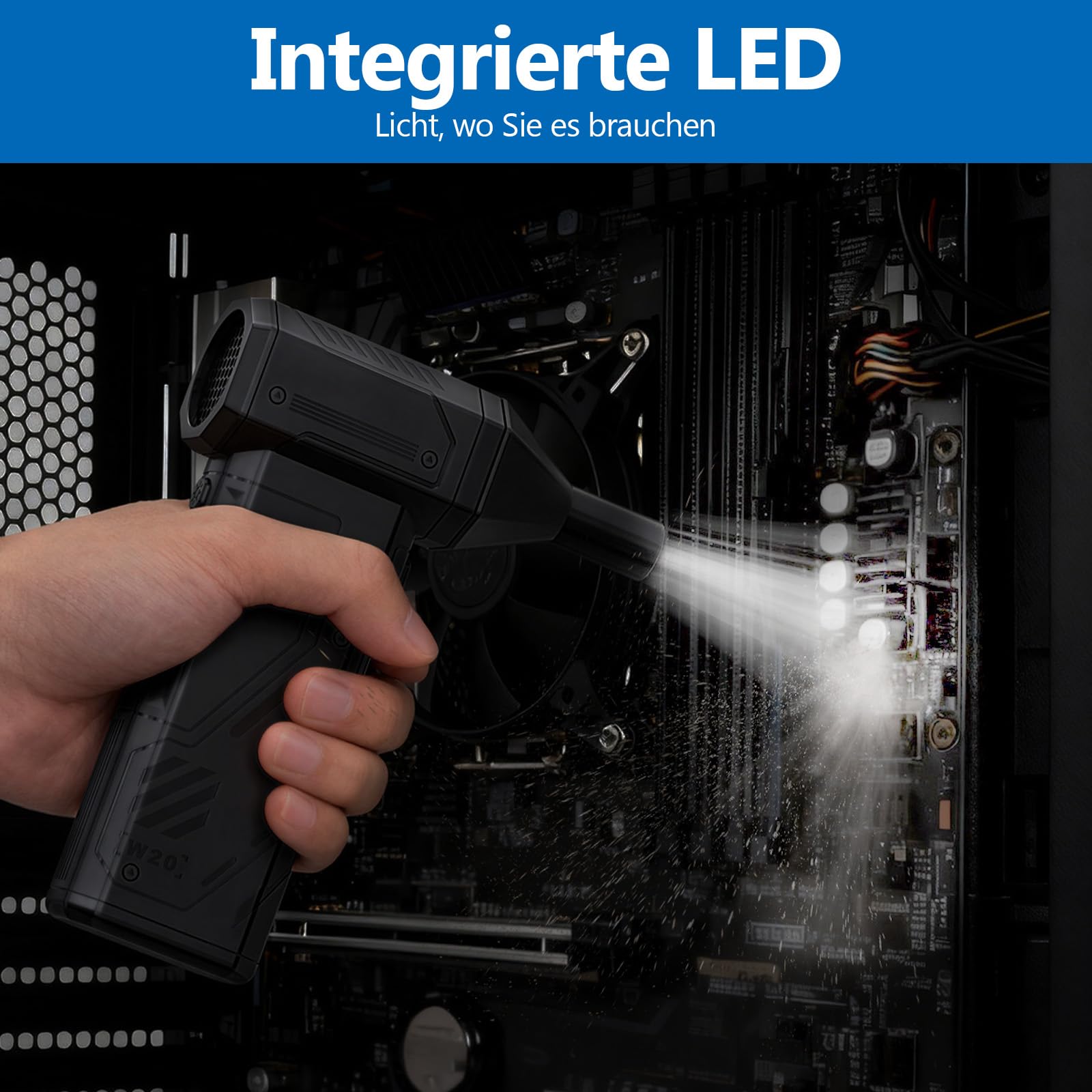 AGPTEK 260000RPM Staubgebläse | Batteriebetrieben – Leistungsstarker Staubbläser für Computer, Tastatur, Haushalt, Auto & Outdoor | Kompakt, Tragbar & Leise