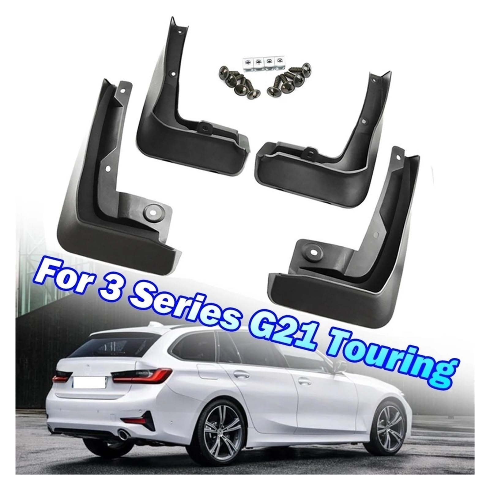 Set Mud Flaps Compatible with BMW 3 Series G21 Touring Estate 2019 2022 Car Fender Flares Mudguards Mudflaps Splash Guards Accessories