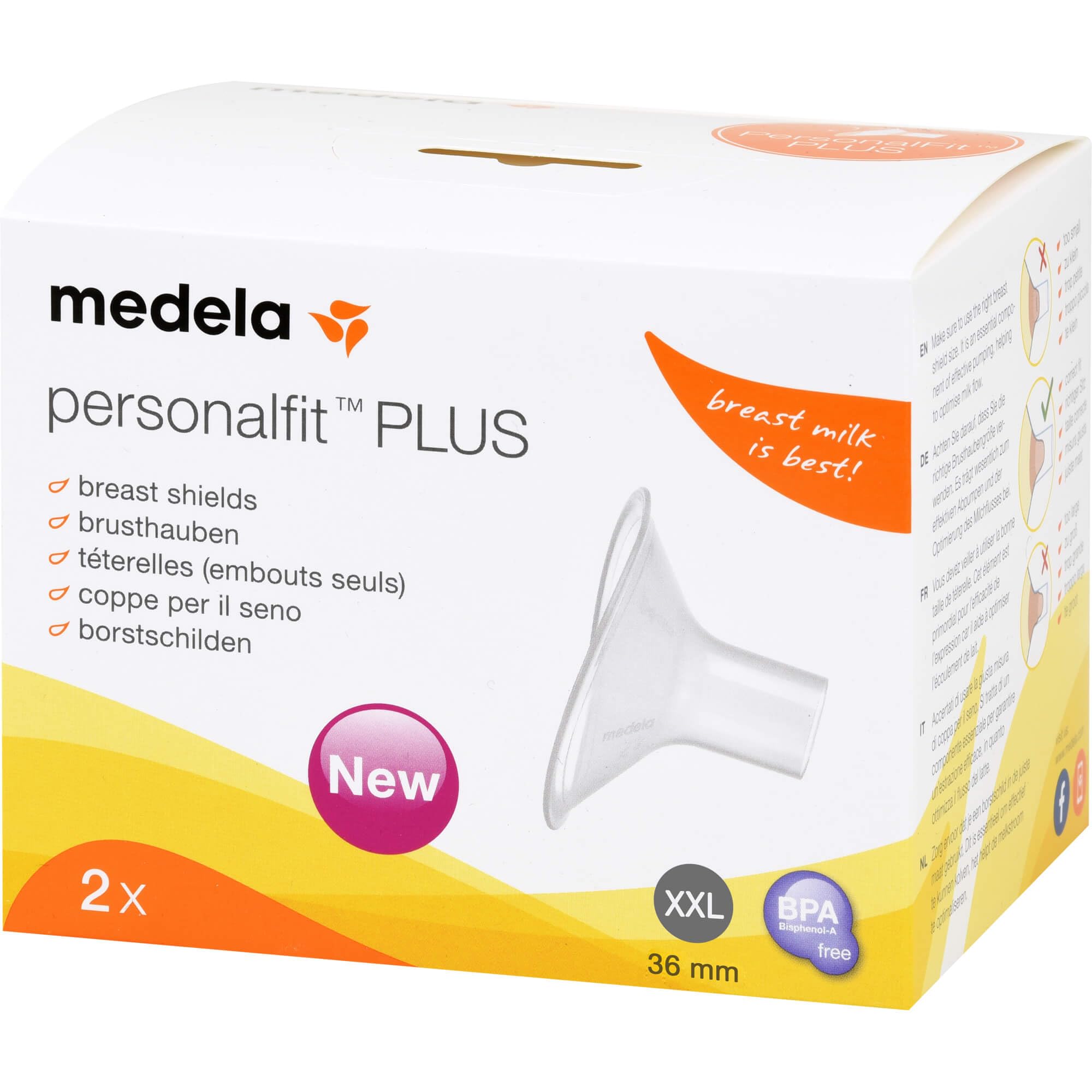 Medela PersonalFit plus Brusthaube Gr. XXL 36 mm, 2 pz Accessorio
