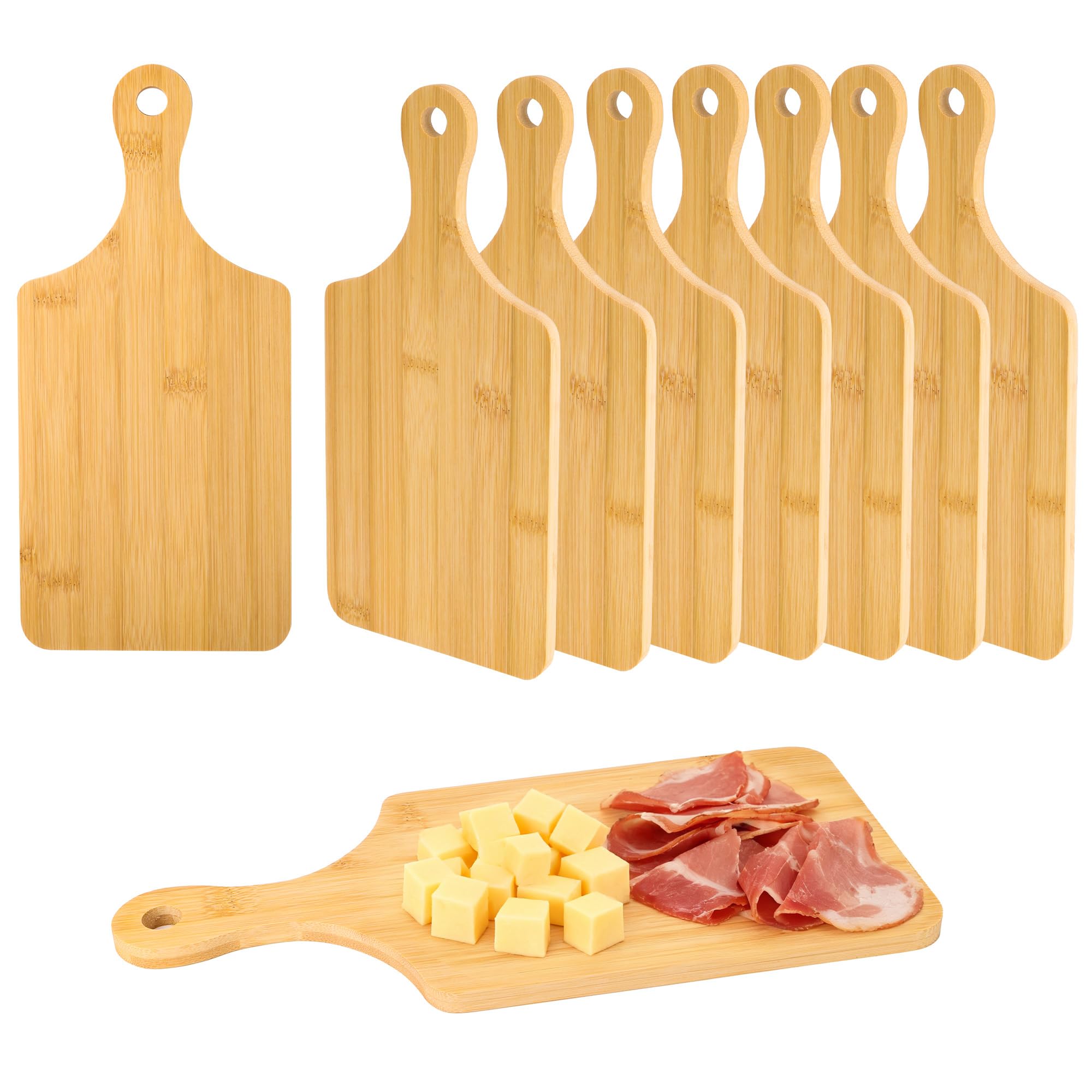Axincardarm Wooden Chopping Boards with Handles Wooden Cutting Board 8 Pcs