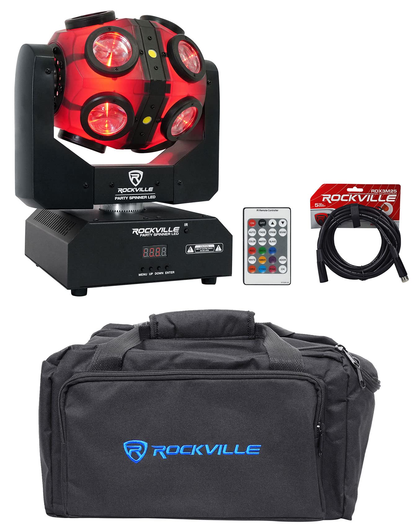 Amazon.com: Rockville Party Spinner LED Moving Head RGBW DJ