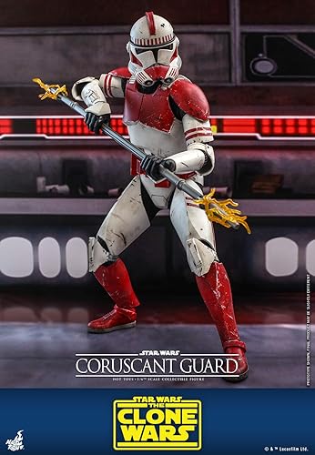 Miniatura 4 de Hot Toys Star Wars The Clone Wars Coruscant Guard Clone Trooper - Figura coleccionable de 16 escala de 12 pulgadas