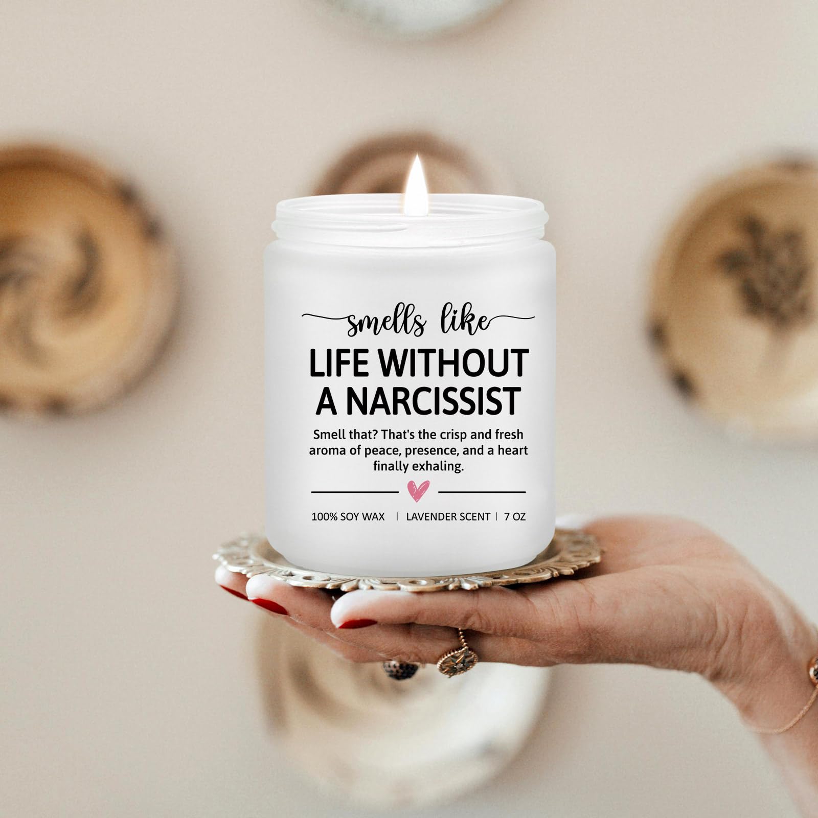 Maybeone Divorce Gifts for Women, Men - Breakup, Divorce Party, Cheer up Gifts for Newly Divorced - 7 Oz Just Divorced Lavender Candle