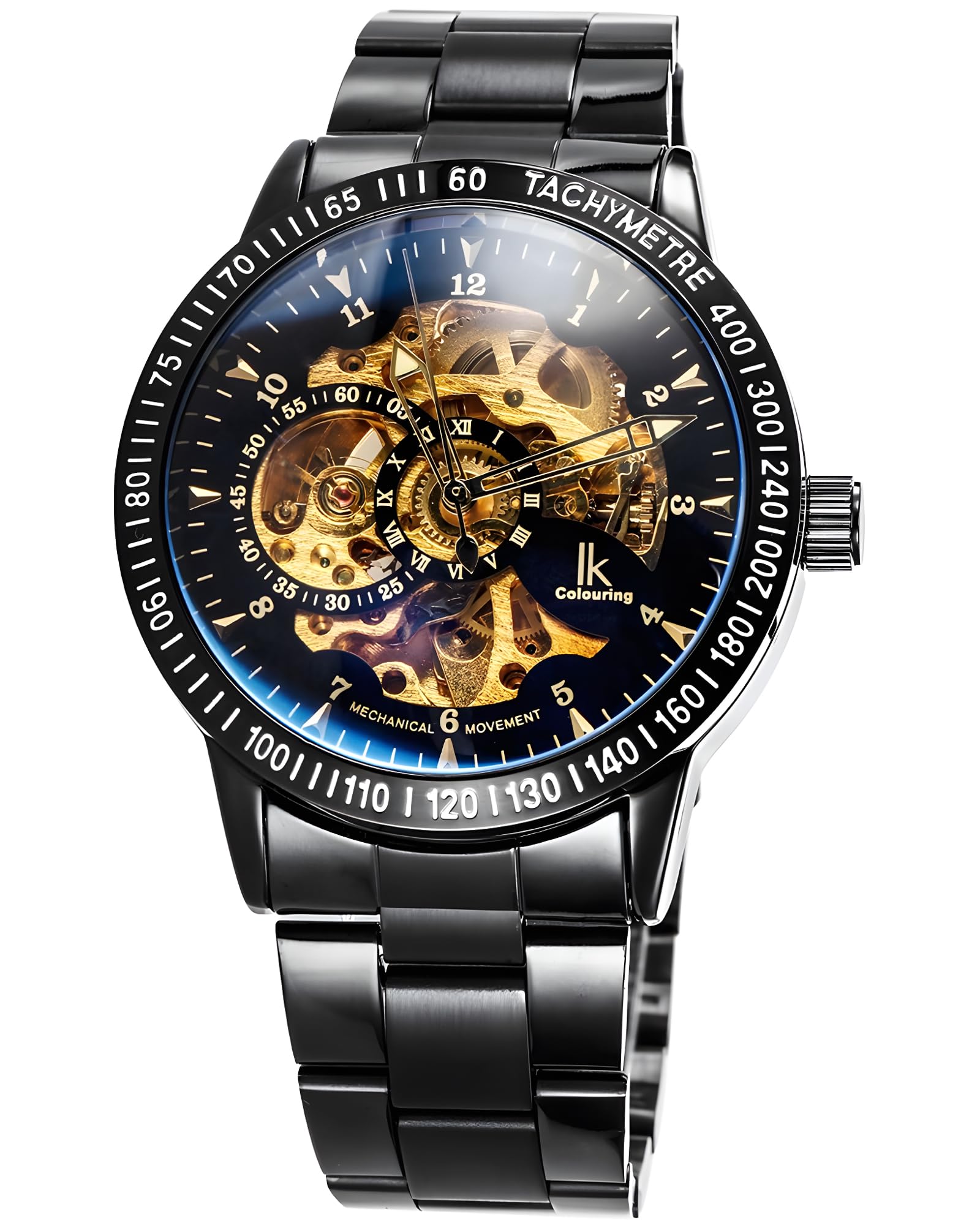 CarrieHughes Men's Steampunk Skeleton Photochromic Glass Automatic Stainless Steel Watch 88226 (CH69)