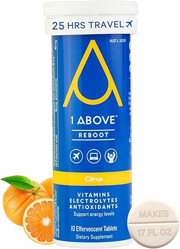 Comprimidos efervescentes antijet lag, recuperación de energía e inmunidad para viajes, trabajo y fiesta. Picnogenol, vitaminas y electrolitos. 10