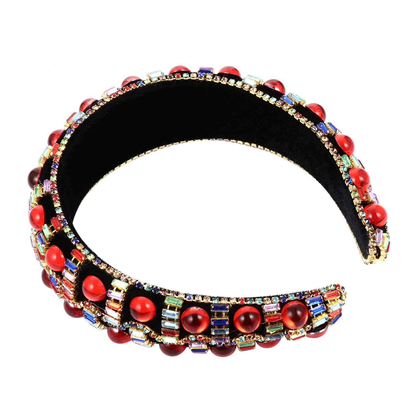 VICASKY Cerchietto per Capelli Strass Copricapo Retrò Ornamenti Accessori per Costumi da Festa Decorazioni per Capelli