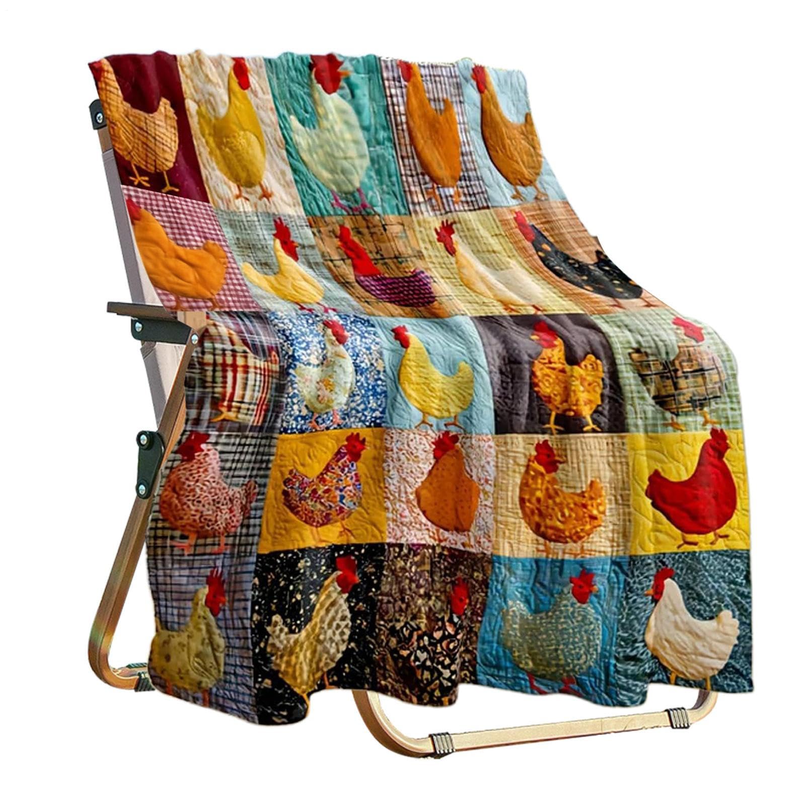 Couverture pour poules pliable plaid respirant et doux imprimé pour lit