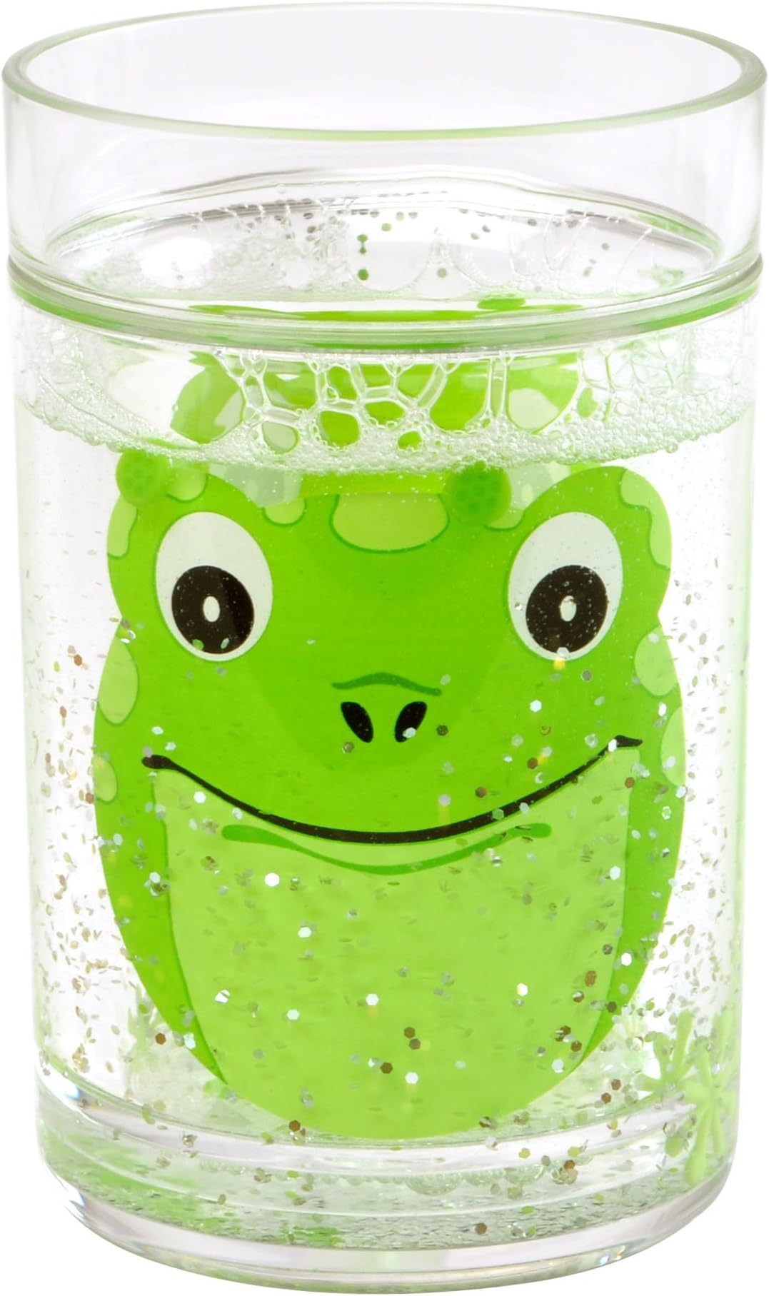 Epicurean Europe 10.5 x 7 cm Acrylic SAN Green Frog Design Floatie Tumbler, Clear