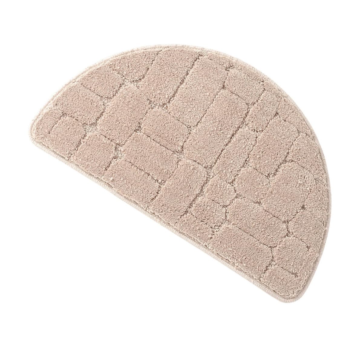 Tapis de sol microfibre demi-lune camel douceur absorbante