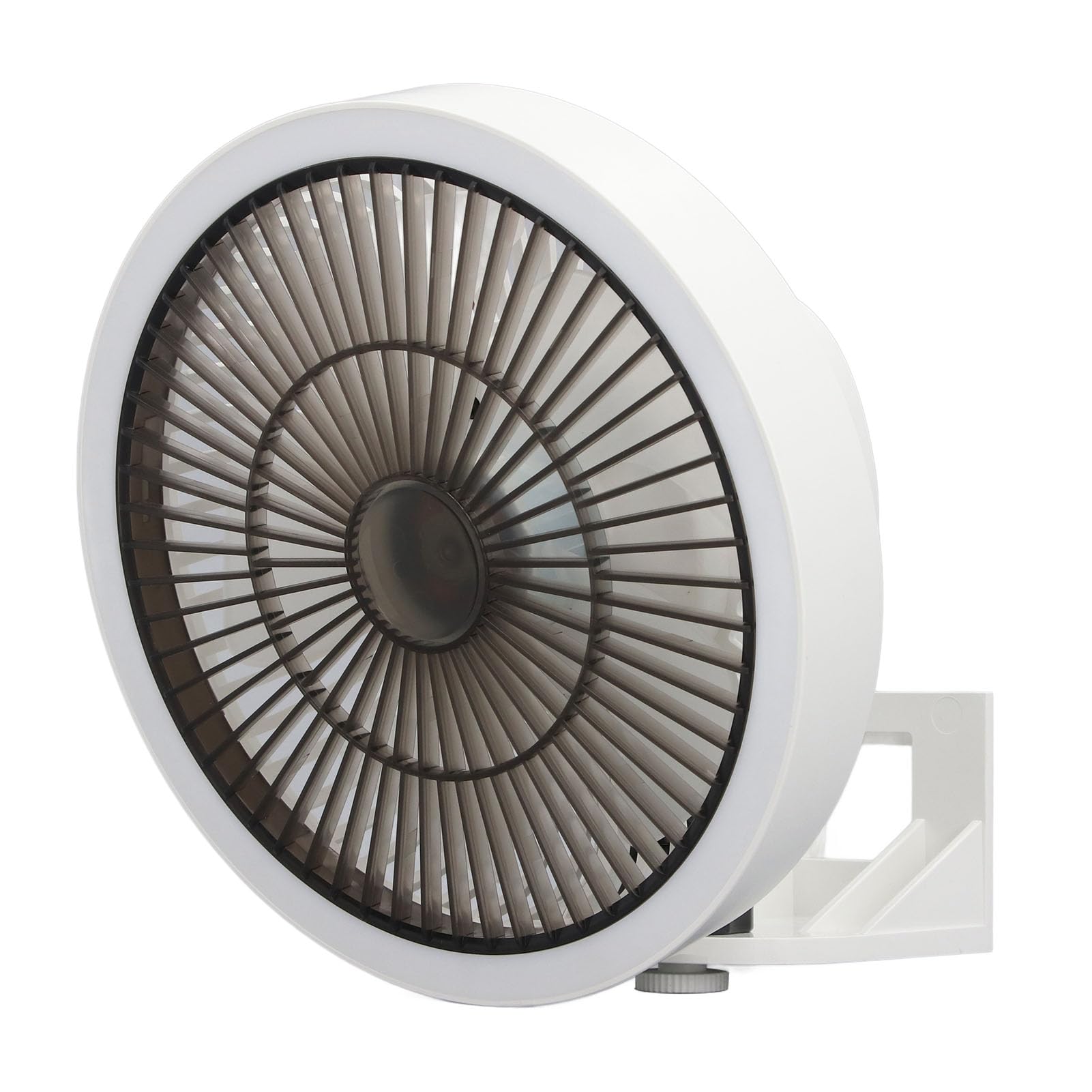 Tnfeeon Tragbarer, an der Wand Montierter, Oszillierender Ventilator, Kleiner Wandventilator mit Fernbedienung, Nachtlicht, 3 Geschwindigkeiten, Leiser Tischventilator für Wohnzimmer,