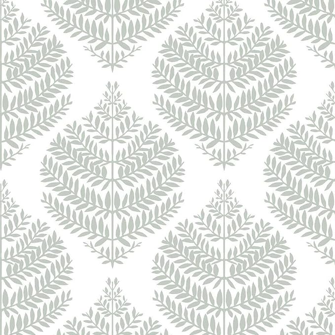 Hygge Fern Damask Green Peel And Stick Wallpaper Cameroon - View #11
