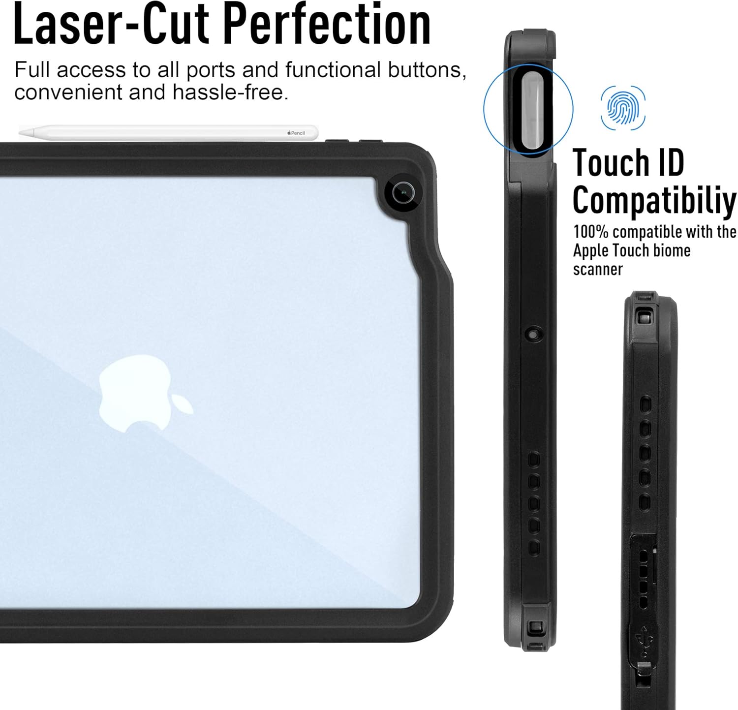 iPad Air 4/5 Waterproof Case 2020/2022, iPad Air 4th Gen/5th Gen 10.9 inch Underwater Protective Dustproof Shockproof Case Cover with 360 Full-Body Protection,with Lanyard and Kickstand