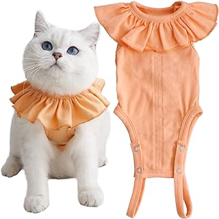 Cat Recovery Suit for Abdominal Wounds and Skin Diseases,Breathable Surgical Recovery Shirt After Surgery