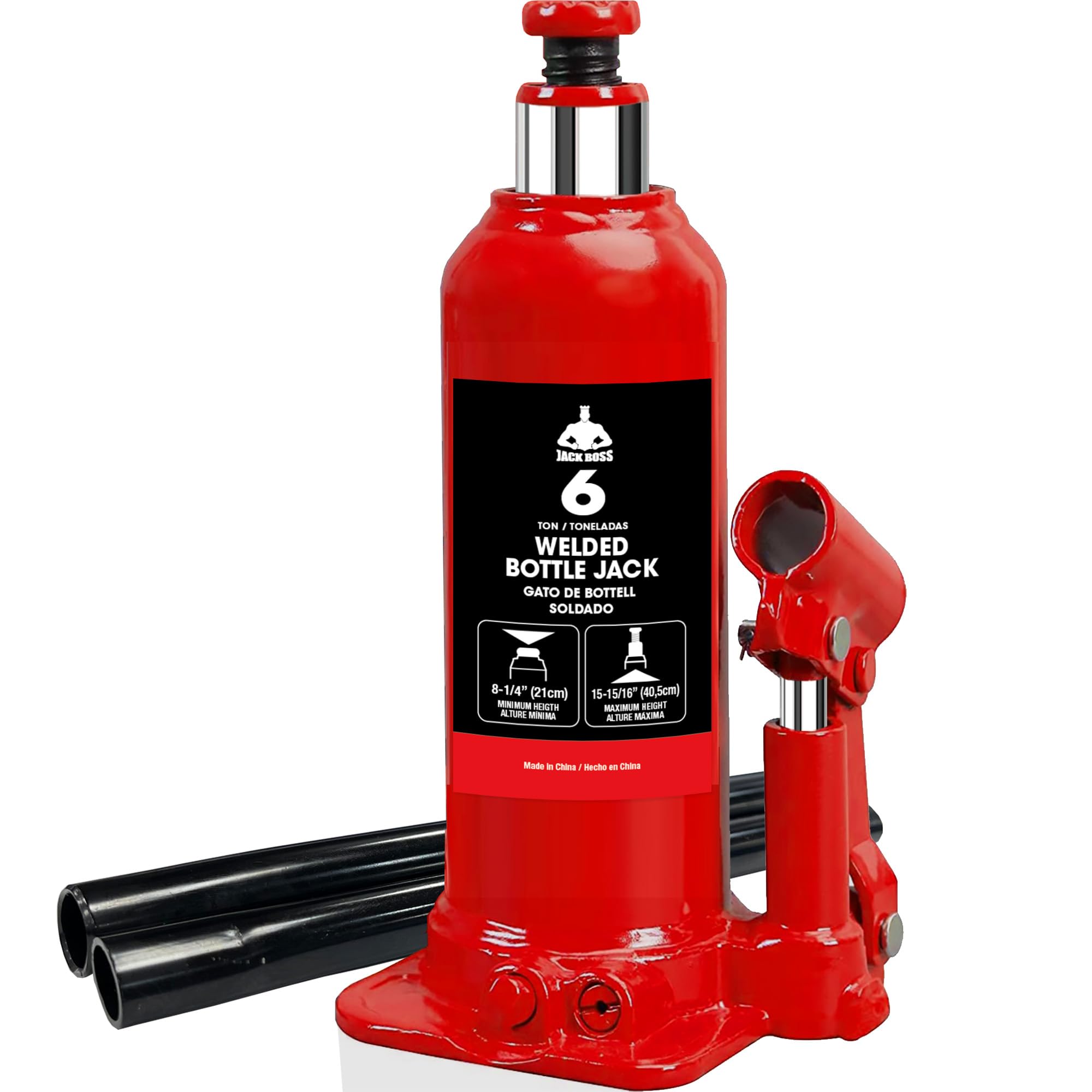 Photo 1 of JACK BOSS 6 Ton Hydraulic Bottle Jack - Red
