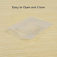 Vista 3 de 120 bolsas de plástico pequeñas para joyas, bolsas de polietileno transparente resellables de 2 x 2.76 pulgadas, mini bolsas con cremallera de 2.4